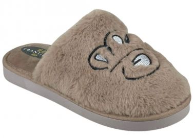 Γυναικείες Παντόφλες Σπιτιού | Υφαντίδης | 267271 | Καφέ - Υφαντίδης - 